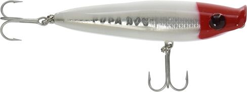 MirrOLure Popa Dog Lure, Black Back/Fluorescent Orange Belly, 4-Inch in Kuwait
