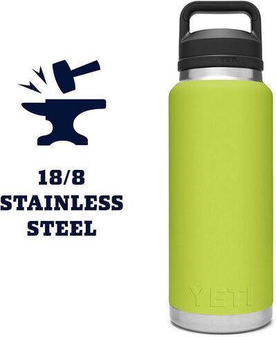 زجاجة YETI Rambler سعة 64 أونصة، معزولة بالفراغ، من الفولاذ المقاوم للصدأ مع غطاء للمضغ، باللون الأزرق الداكن in Kuwait