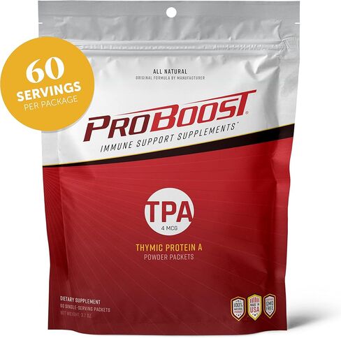 4 McG Thymic Protein A (TPA) Powder Packets - All Natural, Non-GMO, Immune Regulation and Support Supplement - 60 Packets, 4 McG TPA/Serving in Saudi Arabia