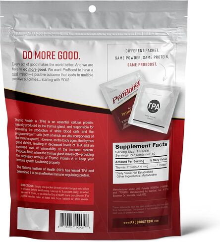 4 McG Thymic Protein A (TPA) Powder Packets - All Natural, Non-GMO, Immune Regulation and Support Supplement - 60 Packets, 4 McG TPA/Serving in Saudi Arabia