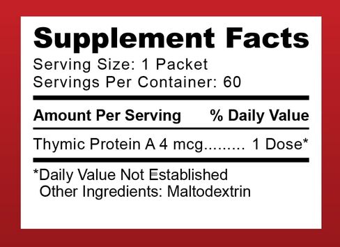 4 McG Thymic Protein A (TPA) Powder Packets - All Natural, Non-GMO, Immune Regulation and Support Supplement - 60 Packets, 4 McG TPA/Serving in Saudi Arabia
