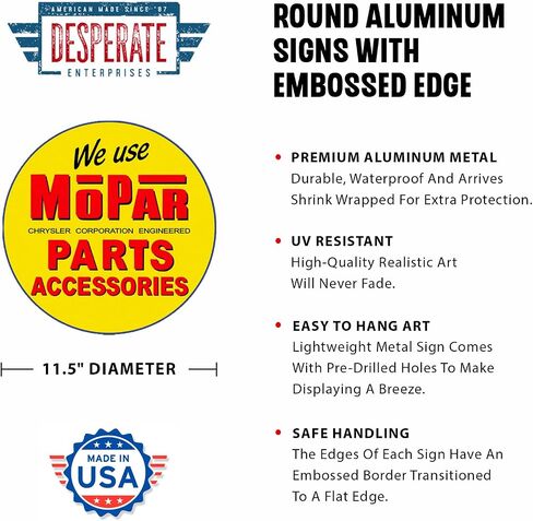 Desperate Enterprises Mopar - Behind Us Tin Sign - Nostalgic Vintage Metal Wall Décor - Made in USA in Saudi Arabia