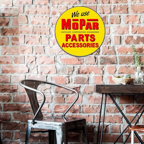 Desperate Enterprises Mopar - Behind Us Tin Sign - Nostalgic Vintage Metal Wall Décor - Made in USA in Saudi Arabia