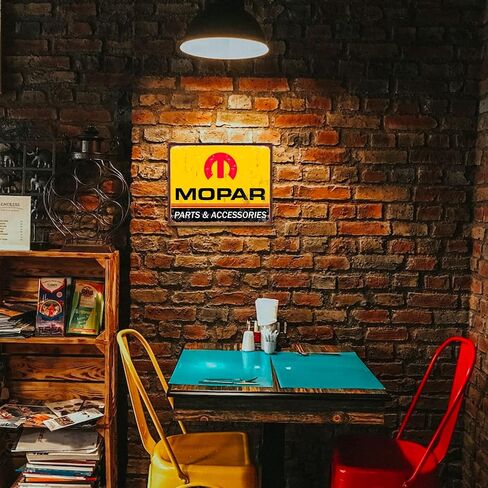 Desperate Enterprises Mopar - Behind Us Tin Sign - Nostalgic Vintage Metal Wall Décor - Made in USA in Saudi Arabia