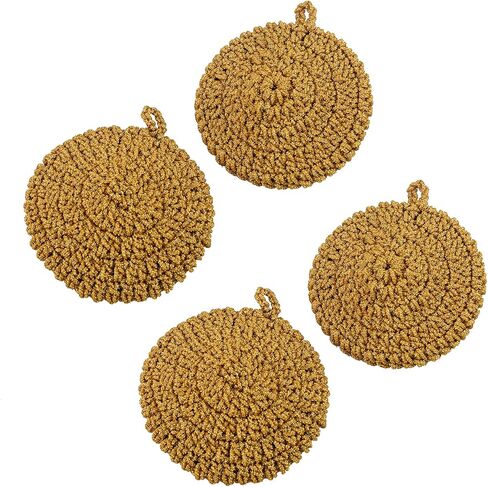 4 إسفنجات مطبخ مصنوعة يدويًا - إسفنجة تنظيف - أدوات تنظيف الأواني - وسادات تنظيف - أدوات تنظيف متعددة الأغراض - قابلة لإعادة الاستخدام - إسفنجة ميكروفايبر مزدوجة السمك - غير قابلة للخدش للأطباق والأواني والأحواض in Kuwait