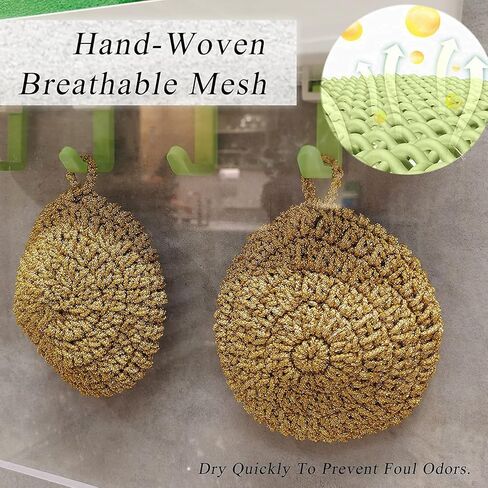 4 إسفنجات مطبخ مصنوعة يدويًا - إسفنجة تنظيف - أدوات تنظيف الأواني - وسادات تنظيف - أدوات تنظيف متعددة الأغراض - قابلة لإعادة الاستخدام - إسفنجة ميكروفايبر مزدوجة السمك - غير قابلة للخدش للأطباق والأواني والأحواض in Kuwait