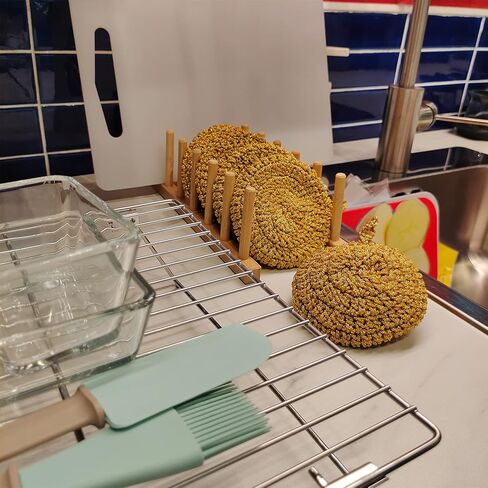 4 إسفنجات مطبخ مصنوعة يدويًا - إسفنجة تنظيف - أدوات تنظيف الأواني - وسادات تنظيف - أدوات تنظيف متعددة الأغراض - قابلة لإعادة الاستخدام - إسفنجة ميكروفايبر مزدوجة السمك - غير قابلة للخدش للأطباق والأواني والأحواض in Kuwait