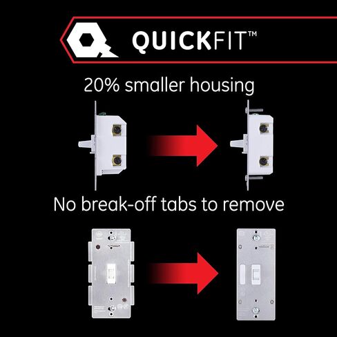 مفتاح الإضاءة الذكي Enbrighten Z-Wave In-Wall مع QuickFit وSimpleWire، تبديل أبيض، يعمل مع مساعد Google، Alexa، وSmartThings، يتطلب محور Z-Wave، المنزل الذكي، سلسلة 700، 58436 in Kuwait