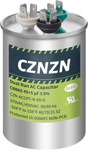 AC Capacitors Round 35/5 uf 35+5 MFD ±5% 370/440 Volt Dual Run Start CBB65 Circular Capacitor for Air Conditioner HVAC Pool Pump Fan Motor, Condensser Staright Cool, Heat Pump, Compressor in Saudi Arabia