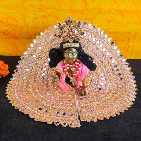 SATVIK STORE Craftsman Set of 2 - Laddu Gopal Dress with Assorted Accessory – Premium Poshak for Krishna Idol, Vibrant Designer Outfit for Janmashtami & Home Temple Decor (Size 1) in Saudi Arabia