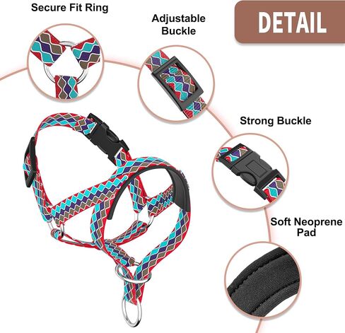 Dog Head Collar with Soft Fabric, Dog Head Harness for Dog to Stop Pulling with Adjustable Loop(M, Black) in Kuwait