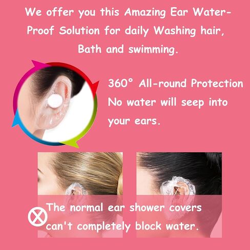 saicheek Shower Swimming Ear Covers Baby Adults Water Proof Ear Swimming Plugs Safety Ear Protection for Shower Swimming Use in Saudi Arabia