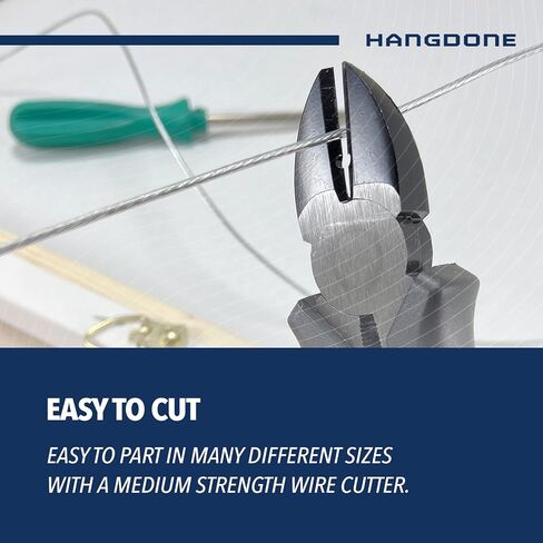 سلك تعليق الصور #5 50 رطل 100 قدم، سلك فولاذي مرن 16 مقياس لتعليق الإطار/اللوحة والمرآة in Kuwait