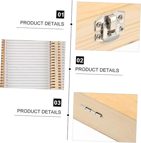 Wooden Specimen Case Microscope Slide Storage Box - Wooden Storage Case for Microscope Slides, Specimen Organizer, Sliding Lid, Ideal for Lab and Classroom Use in Kuwait