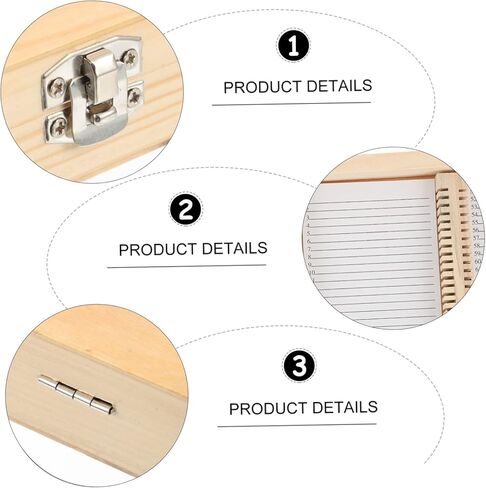 Wooden Specimen Case Microscope Slide Storage Box - Wooden Storage Case for Microscope Slides, Specimen Organizer, Sliding Lid, Ideal for Lab and Classroom Use in Kuwait