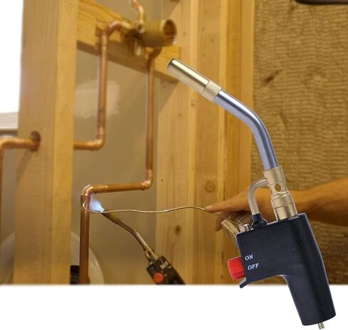 TS7000 Propane Torch Head with Igniter, TS7000 High Intensity Mapp Gas Torch Head with Brass Tip and Adjustable Flame Knob Welding Torch for Light Welding, Soldering, Brazing, Heating,Thawing in Kuwait