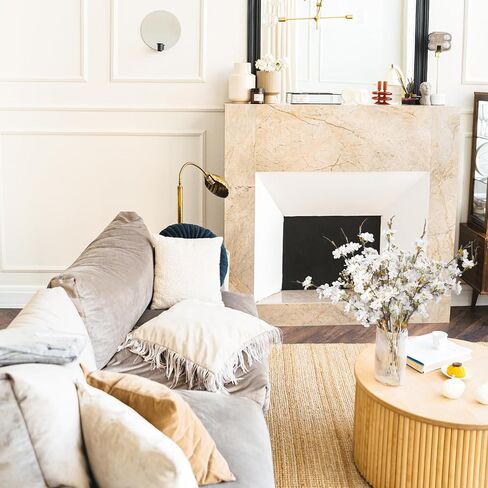 ديكور زهر الكرز 4 قطع 31 بوصة جذع قصير فروع زهر الكرز زهور صناعية للمنزل ديكور طاولة الزفاف (أبيض) in Kuwait