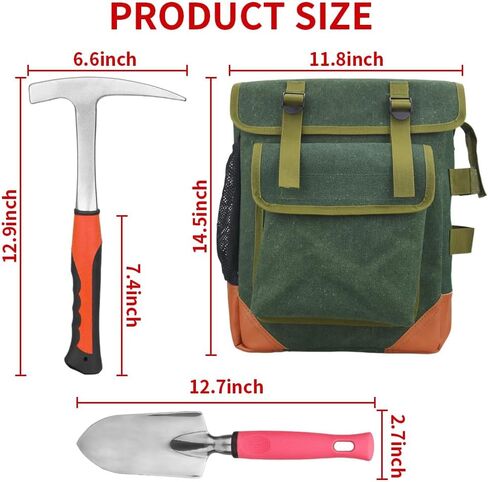 13-Piece Set - Geological Rock Pick Hammer Kit, Rockhound Field Guide - Backpack Portable Chisel and 22-Ounce Hammer Set - Suitable for gold mining, rockhounding - Gift for children and adults. (blue) in Kuwait