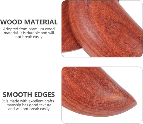 Garneck 2pcs Answers Spiritual Retro Buddhist Moon Tools Cup Yin Yang Divination Cups Wooden Cosplay Shui Chinese -shape Holy Supplies for Witch Wood Feng Ornament and Taoist in Saudi Arabia