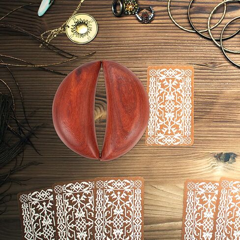 Garneck 2pcs Answers Spiritual Retro Buddhist Moon Tools Cup Yin Yang Divination Cups Wooden Cosplay Shui Chinese -shape Holy Supplies for Witch Wood Feng Ornament and Taoist in Saudi Arabia