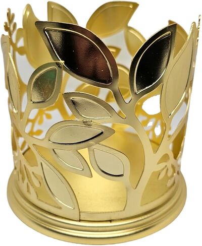 Candle Sleeve, jar Candle Holder, Gold Leaves in Saudi Arabia