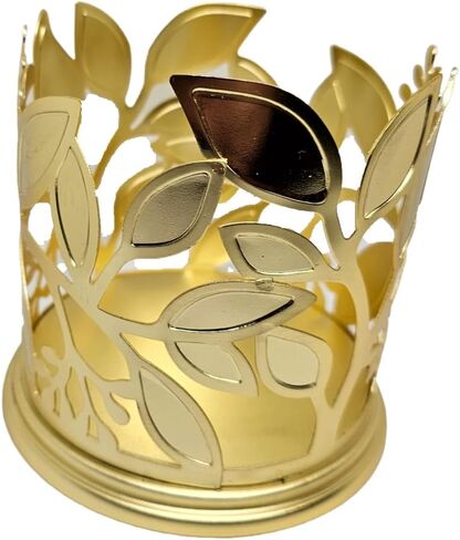 Candle Sleeve, jar Candle Holder, Gold Leaves in Saudi Arabia