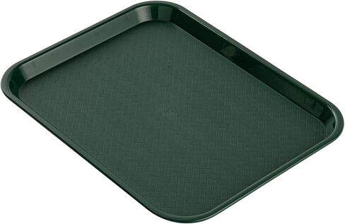 Restaurantware RW Base 10 × 14 بوصة صينية للوجبات السريعة 1 صينية غداء كافتيريا متينة - خفيفة الوزن مانعة للانزلاق صينية تقديم بلاستيكية خضراء غابة زوايا مستديرة للمطاعم أو خدمة العشاء in Saudi Arabia
