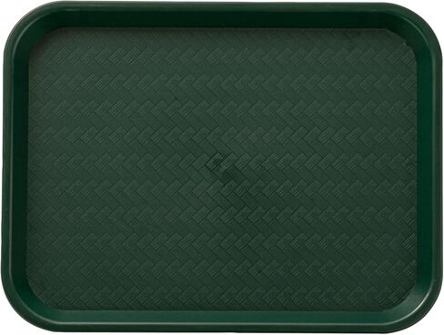 Restaurantware RW Base 10 × 14 بوصة صينية للوجبات السريعة 1 صينية غداء كافتيريا متينة - خفيفة الوزن مانعة للانزلاق صينية تقديم بلاستيكية خضراء غابة زوايا مستديرة للمطاعم أو خدمة العشاء in Saudi Arabia
