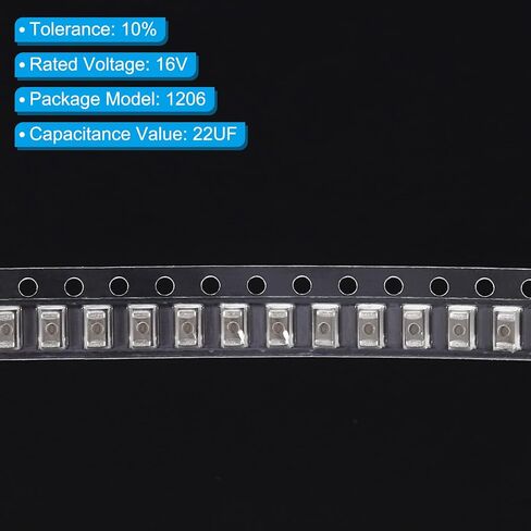 PATIKIL 1206 Ceramic Chip Capacitor Assorted Kit, 20 Pack 10UF 25V 10% Surface Mounted Devices Capacitors for Electronics DIY in Saudi Arabia