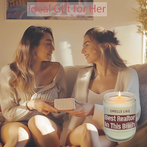 Realtor Gifts for Women, Real Estate Agent Supplies, Gifts for Realtors at Closing - Smells Like Best Realtor in This B - 7Oz Lavender Scented Candle, Thank You Gifts for Realtors in Saudi Arabia