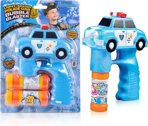 Sports Car Bubble Blaster with LED Lights, Sound, 2 Bubble Solution Refillable Bottles – Forest & Twelfth Electric Bubble Guns for Toddlers, Light Up Bubble Blower for Indoor/Outdoor Fun (Sports Car) in Kuwait