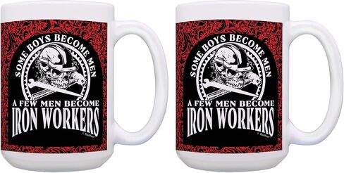 Some Boys Become Men Few Become Iron Workers 11oz Ceramic Coffee Mug Paisley in Saudi Arabia