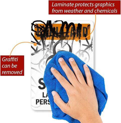 SmartSign S-6810-EU-10 ملصق "خطر بيولوجي - توقف!!! لموظفي المختبر فقط" | فينيل مصفح مقاس 7 × 10 بوصة in Saudi Arabia