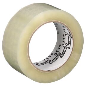 Scotch High Tack Box Sealing Tape 311+, Cold Shipping, Freezer Storage, Clear Color, 48 mm x 100 m, 36/Case