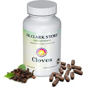 Dr Clark Store Cloves Vegetarian, 500mg, 102 Tapioca Capsules – Helps Maintain Liver Performance and Blood Circulation