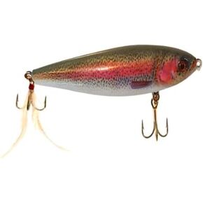 5" Wood Boog Top Water Lure Bass Musky Striper Fishing Bomber Wooden Topwater Popper Plopper Kit for Freshwater or Saltwater