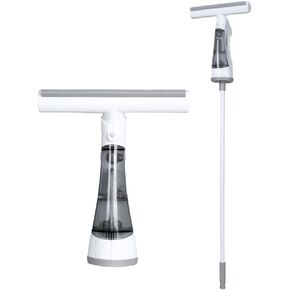 Extendable Electric Window Squeegee Cleaner with Vacuum Suction, for Mirrors, Windows, and Tiles, Rechargeable, White, Ewbank WC305