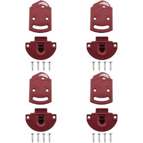 16PCS Cabinet Sliding Door Red Pulley with Screws Plastic Wardrobe Sliding Door Roller Track Gear Panel Interior Kit for Furniture Cabinet Door Cabinet Drawer Sliding Door Pulley Accessories