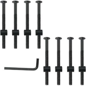8PCS M6 x 100mm Hex Drive Socket Furniture Barrel Screws Bolt Nuts Furniture Crib Baby Bed Bolt Bunk Bed Bolts with Wrench
