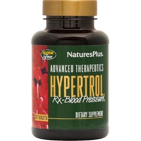 Natures Plus Advanced Therapeutics Hypertrol Rx Blood Pressure - 60 Vegetarian Tablets - Magnesium & Chromium Supplement with Botanical Herbs - Gluten-Free - 30 Servings