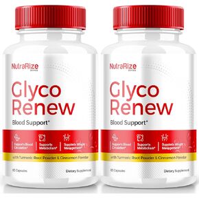 (2 Pack) Glyco Renew Pills, All Natural Blood Support Formula, Maximum Strength Supplement to Maintain Stable Levels, Your Journey Towards Health, Official GlycoRenew Reviews (120 Capsules)