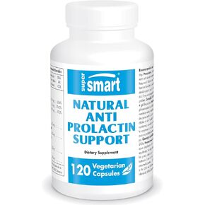 Supersmart - Natural Anti Prolactin Supplement - with p5p Vitamin B6, Mucuna Pruriens, Maca Root, Ashwagandha | Non-GMO & Gluten Free - 120 Vegetarian Capsules
