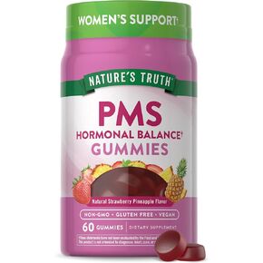 Nature's Truth PMS Hormonal Balance Support Gummies for Women | 60 Count | Vegan, Non-GMO & Gluten Free Supplement