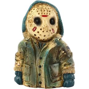 Horror Movie Garden Gnomes Halloween Decoration Outdoor Statue Pennywise Michael Myers Freddy Jason Chucky Clown Action Figurines Collectible Scary Creepy Garden Home Lawn Shelf Table Decor