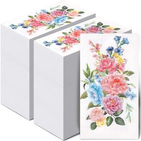 200 Lilac Floral Guest Napkins Paper Hand Towels for Bathroom Guest Towels Disposable Bathroom Paper Purple Decorative Lavender Napkins Flowers Dinner Paper Hand Napkin for Wedding Tea Party Towels