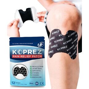 Pain Relief Patches (12 Count) - Pain Patches, Knee Pain Relief Patch, Back Pain Patch, Heat Patch, Parches Para Dolores Musculares, Knee Patch, Heat Patches for Pain Relief, Knee Pain Patch