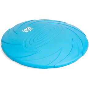 Good Scout Tugg Frisbee Dog Fetch Toy, Indoor and Outdoor Rubber Dog Toy for Medium and Large Dogs