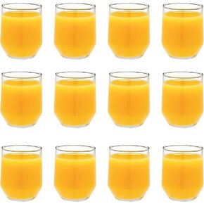 Juice Glasses, 7 Ounce Glass Cups for Drinking Orange Juice, Water, Kids Glass Drinking Glasses for Tasting, 7 oz Juice Glass, Set of 6 Clear Glass Tumblers