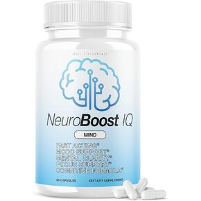 Neuro Boost IQ Supplement Brain Pills Mind Ben Carson Neurobooster Neuroboostiq (60 Capsules)