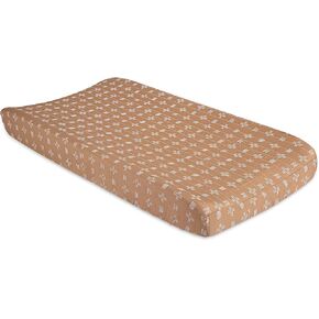 Crane Baby 100% Organic Cotton Change Pad Cover, Neutral Check Pattern for Boys, Girls, Unisex, Ultra-Soft GOTS Certified Cotton Cover, Perfect Registry Gift